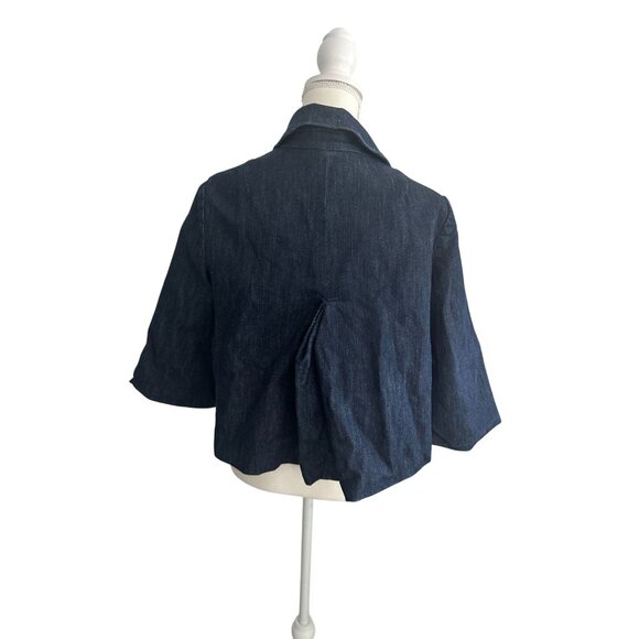 NEW YORK & COMPANY Denim Swing Jacket Coat Size Medium - Picture 6 of 6